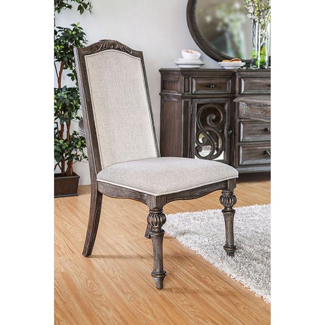 ARCADIA Rustic Natural Tone/ Ivory Side Chair (2/CTN) - My Sweet Home Furniture (Queens, NY)