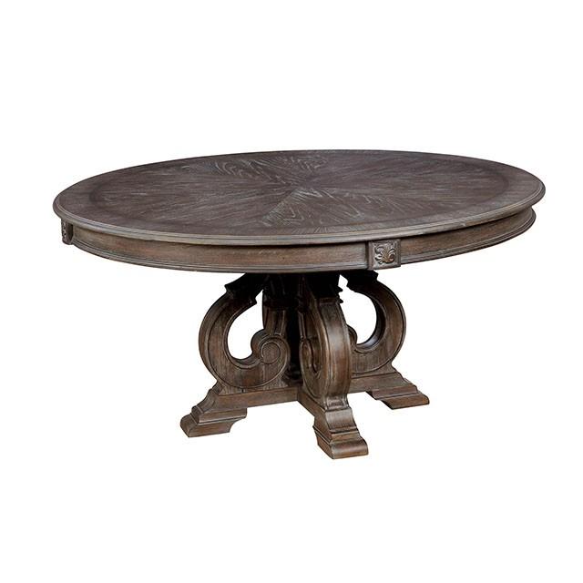 Arcadia Rustic Natural Tone Round Dining Table - My Sweet Home Furniture (Queens, NY)