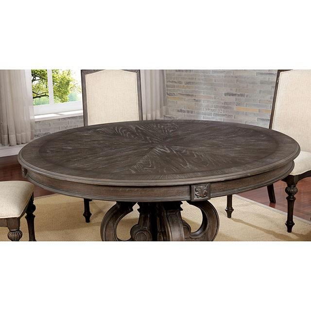 Arcadia Rustic Natural Tone Round Dining Table - My Sweet Home Furniture (Queens, NY)