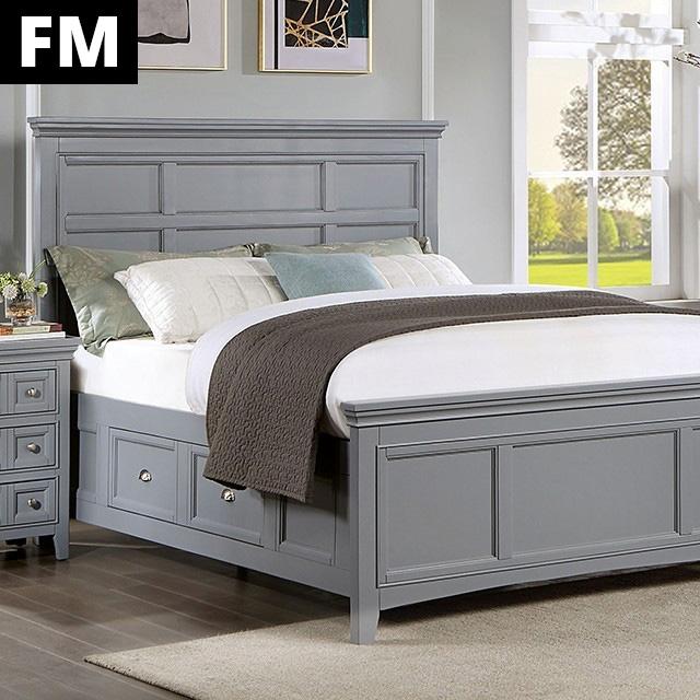 Castlile Bed Grey - My Sweet Home Furniture (Queens, NY)