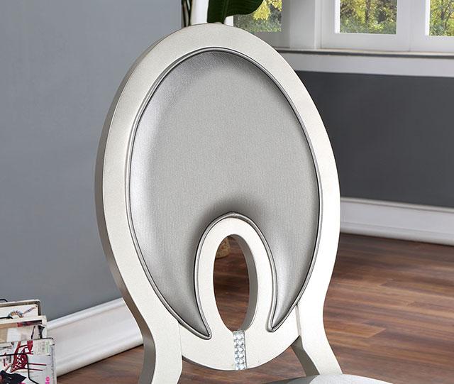 CATHALINA Side Chair (2/CTN), Silver - My Sweet Home Furniture (Queens, NY)