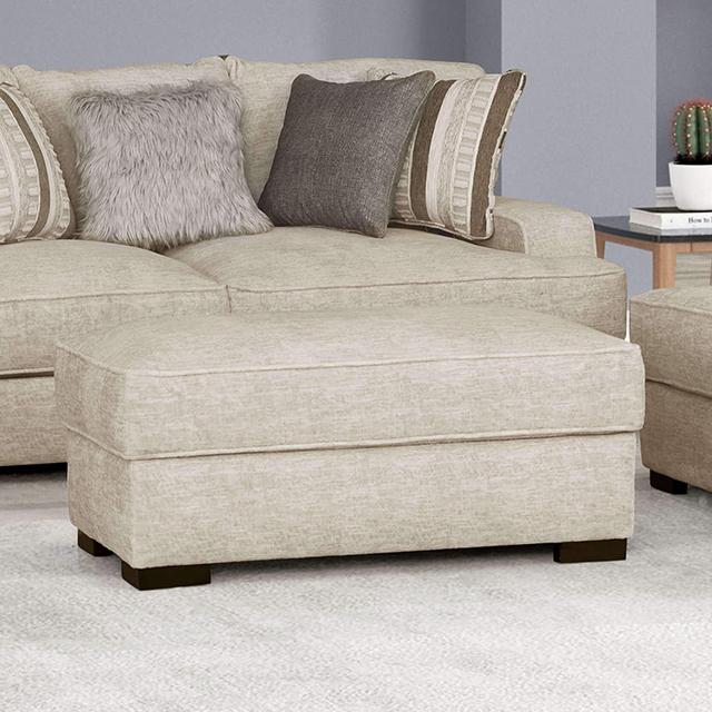 ARDENFOLD Ottoman, Beige & Gray - My Sweet Home Furniture (Queens, NY)