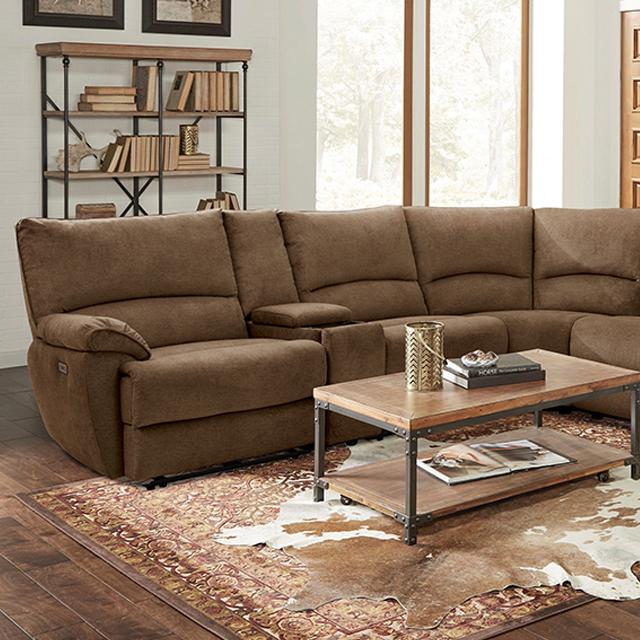 CERELIA Power Sectional, Brown - My Sweet Home Furniture (Queens, NY)
