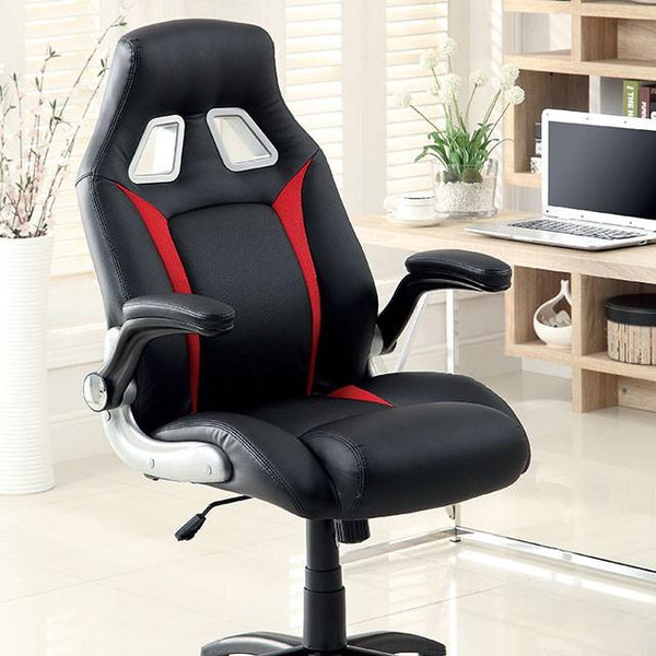Argon Black/Silver/Red Office Chair - My Sweet Home Furniture (Queens, NY)