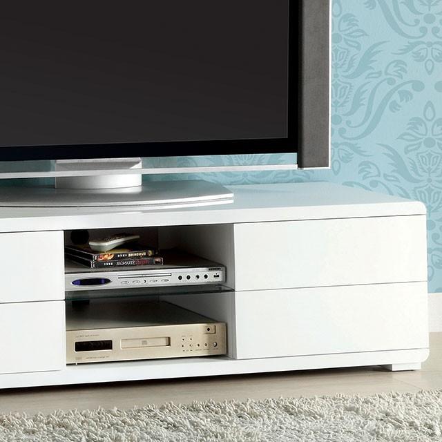 Cerro White 59" TV Console, White - My Sweet Home Furniture (Queens, NY)
