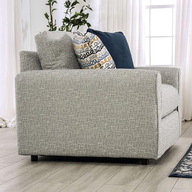 CHANCERY Chair & Half, Gray/Navy - My Sweet Home Furniture (Queens, NY)