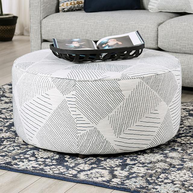 CHANCERY Ottoman, Gray/Navy - My Sweet Home Furniture (Queens, NY)