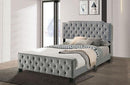 Charlize Bed Grey & Navy