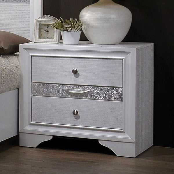 Chrissy White Night Stand - My Sweet Home Furniture (Queens, NY)