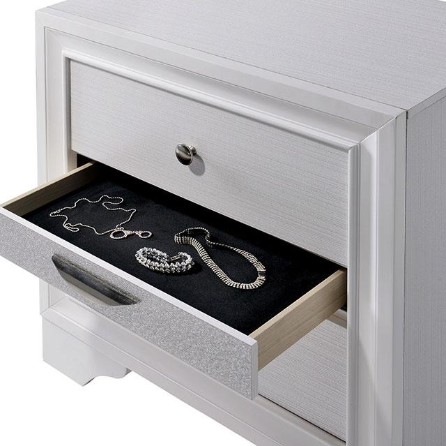 Chrissy White Night Stand - My Sweet Home Furniture (Queens, NY)