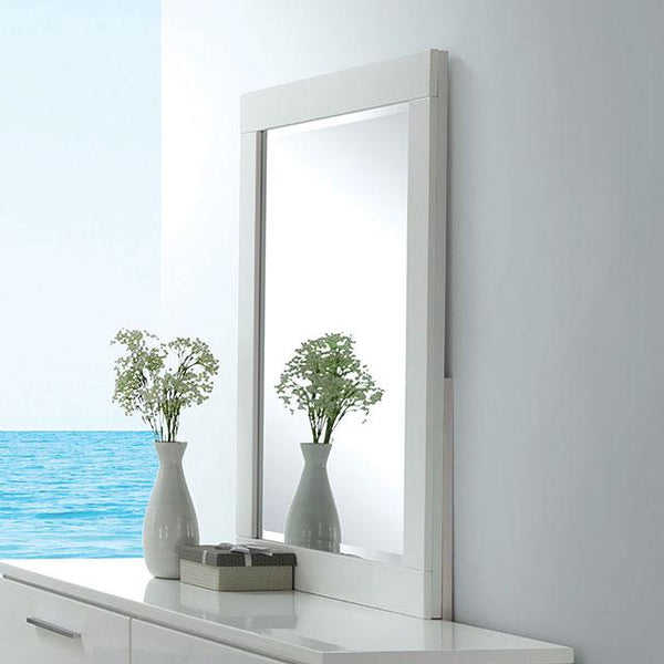 Christie Glossy White Mirror - My Sweet Home Furniture (Queens, NY)