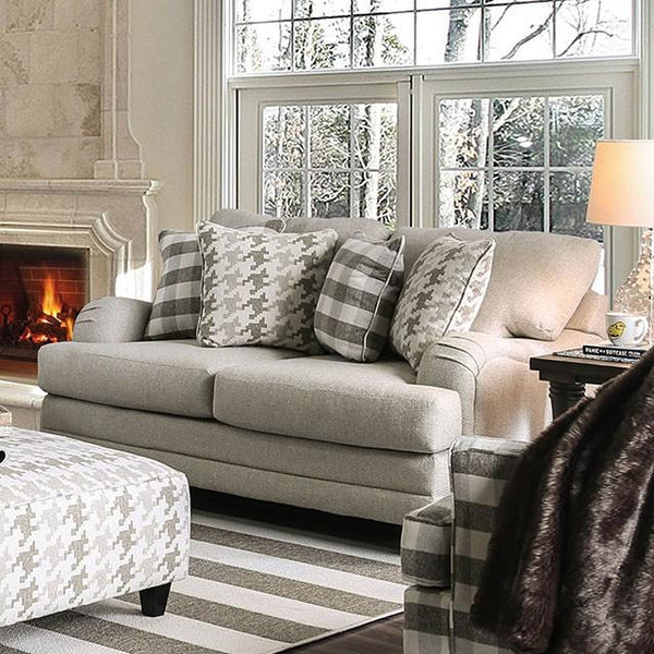 Christine Light Gray Love Seat - My Sweet Home Furniture (Queens, NY)