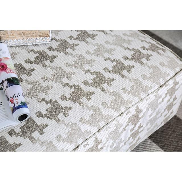 Christine Light Gray/Pattern Ottoman - My Sweet Home Furniture (Queens, NY)