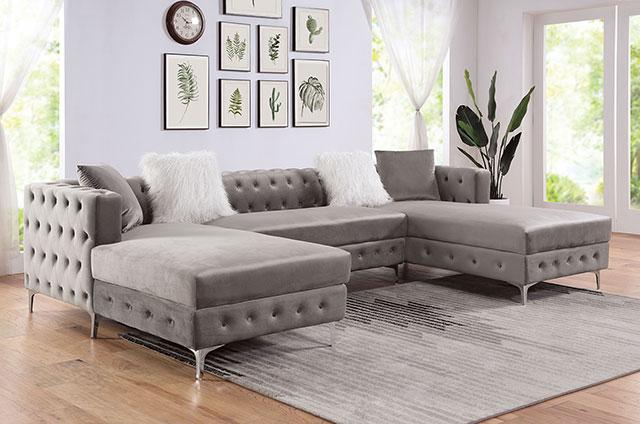 CIABATTONI Sectional, Gray - My Sweet Home Furniture (Queens, NY)