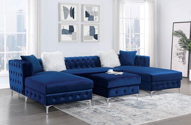 CIABATTONI Ottoman, Navy - My Sweet Home Furniture (Queens, NY)