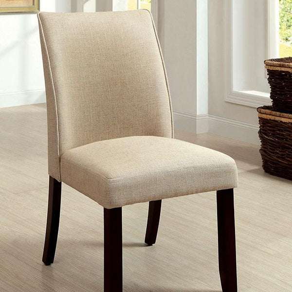 Cimma Espresso/Ivory Side Chair (2/CTN) - My Sweet Home Furniture (Queens, NY)