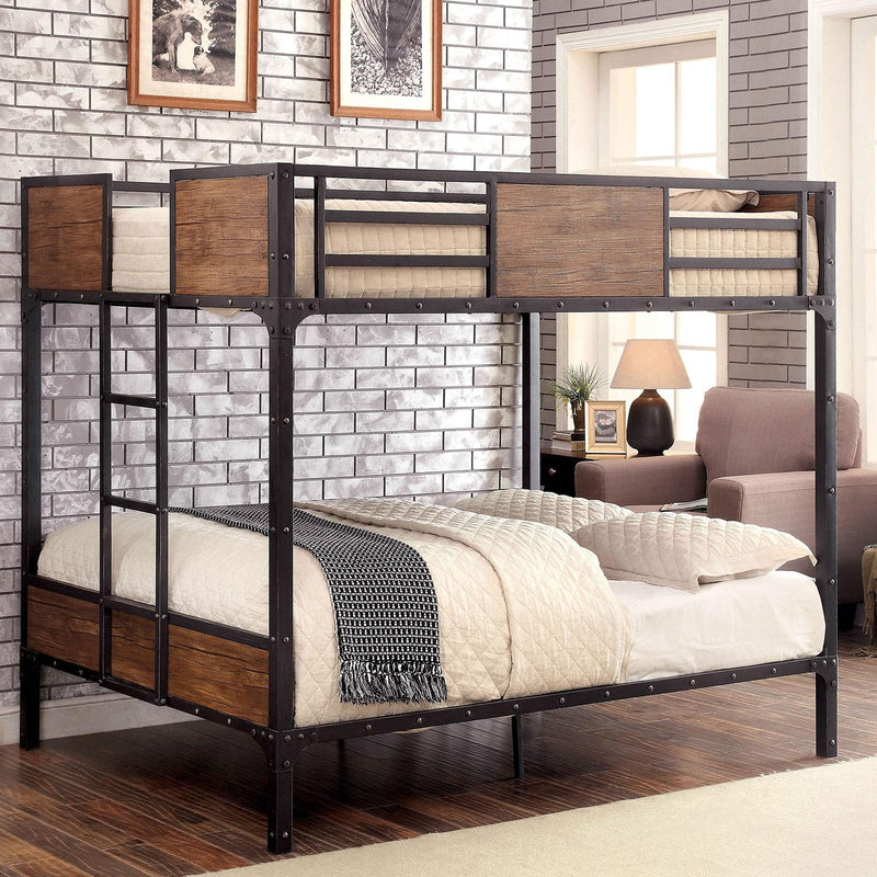 CLAPTON Black Full/Full Bunk Bed - My Sweet Home Furniture (Queens, NY)