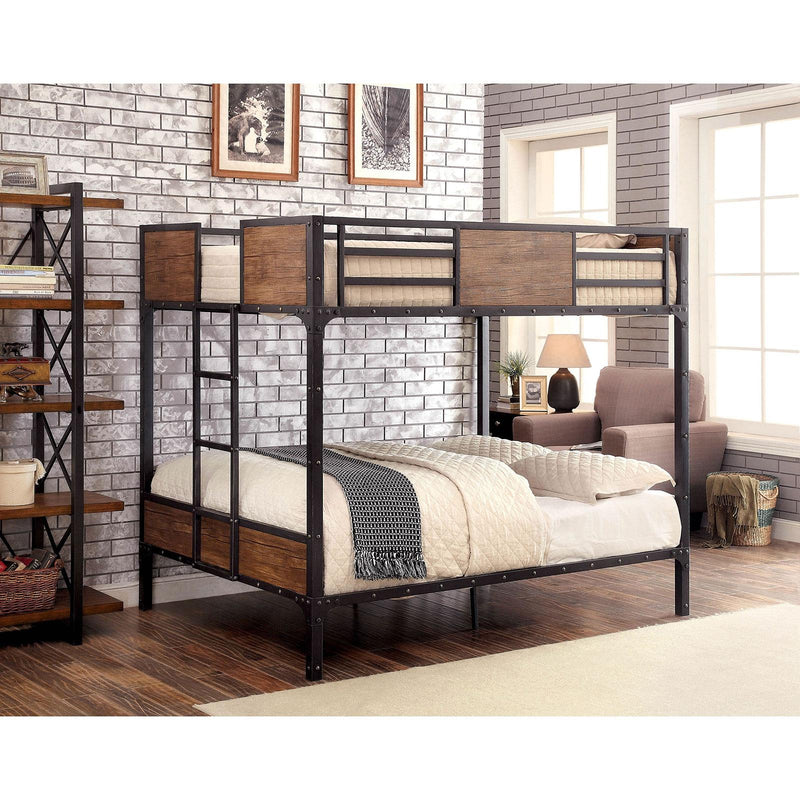 CLAPTON Black Full/Full Bunk Bed - My Sweet Home Furniture (Queens, NY)