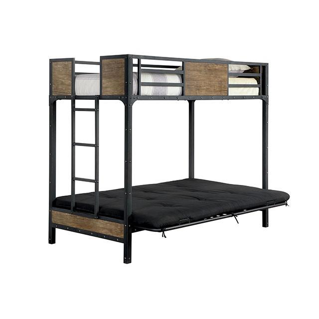 CLAPTON Black Twin Bed w/ Futon Base - My Sweet Home Furniture (Queens, NY)