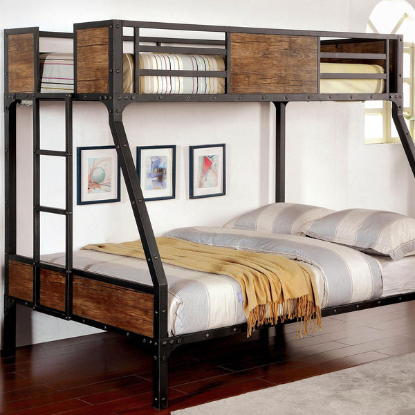 CLAPTON Black Twin/Full Bunk Bed - My Sweet Home Furniture (Queens, NY)