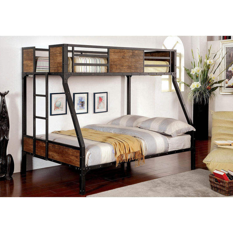 CLAPTON Black Twin/Full Bunk Bed - My Sweet Home Furniture (Queens, NY)