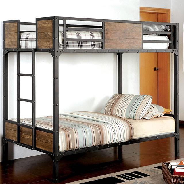 CLAPTON Black Twin/Twin Bunk Bed - My Sweet Home Furniture (Queens, NY)