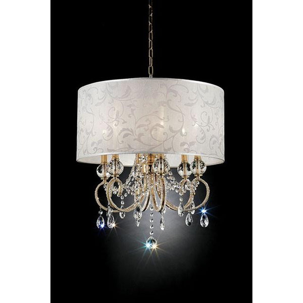 Deborah Gold 24.5"H Gold Ceiling Lamp - My Sweet Home Furniture (Queens, NY)