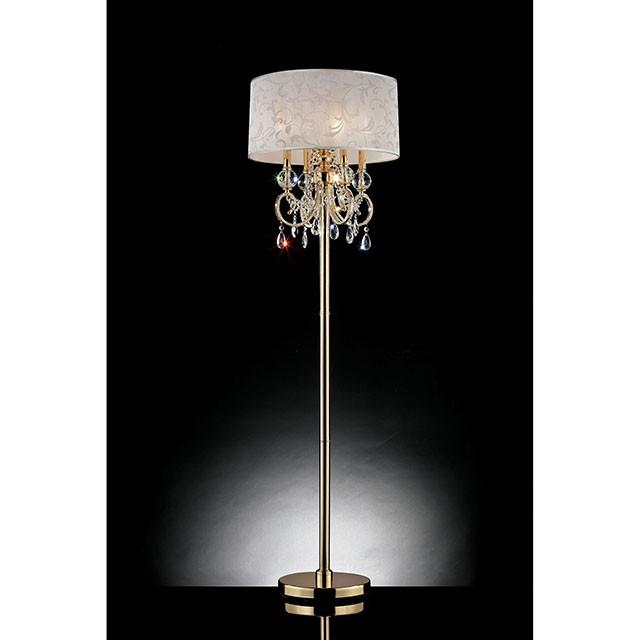 Deborah Gold 63"H Gold Floor Lamp - My Sweet Home Furniture (Queens, NY)