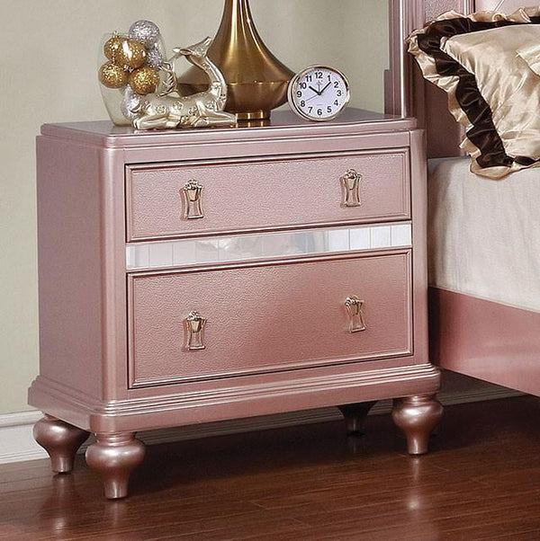 Ariston Rose Gold Night Stand - My Sweet Home Furniture (Queens, NY)