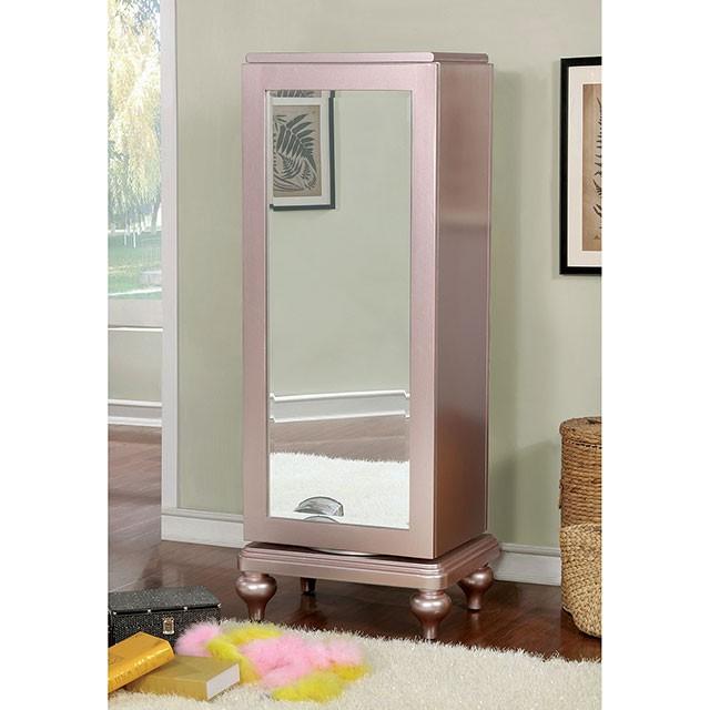 Ariston Rose Gold Swivel Chest - My Sweet Home Furniture (Queens, NY)