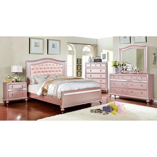 Ariston Rose Gold Swivel Chest - My Sweet Home Furniture (Queens, NY)