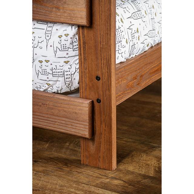Arlette Twin/Twin Bunk Bed Brown, Black, Gray, & White - My Sweet Home Furniture (Queens, NY)