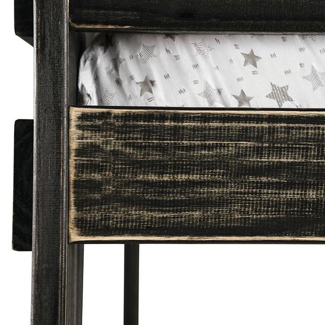 Arlette Twin/Twin Bunk Bed Brown, Black, Gray, & White - My Sweet Home Furniture (Queens, NY)