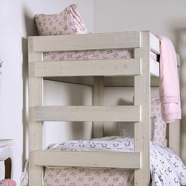 Arlette Twin/Twin Bunk Bed Brown, Black, Gray, & White - My Sweet Home Furniture (Queens, NY)