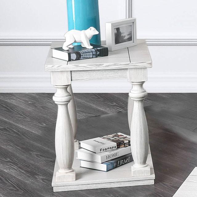 Arlington Antique White End Table - My Sweet Home Furniture (Queens, NY)