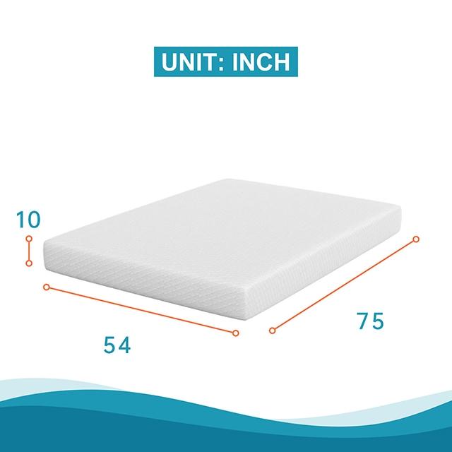Artemisia 10" Memory Foam Mattress White - My Sweet Home Furniture (Queens, NY)