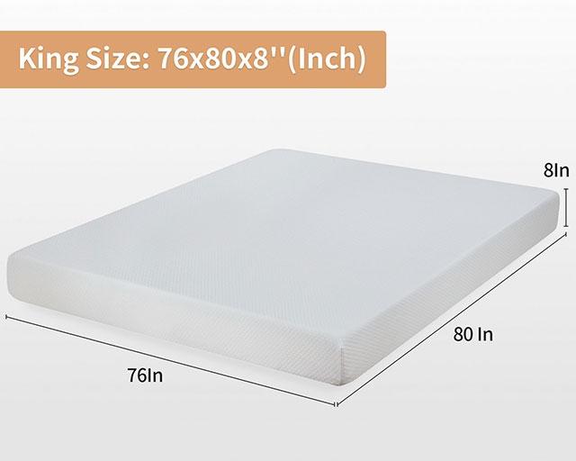 Artemisia 8" Memory Foam Mattress White - My Sweet Home Furniture (Queens, NY)