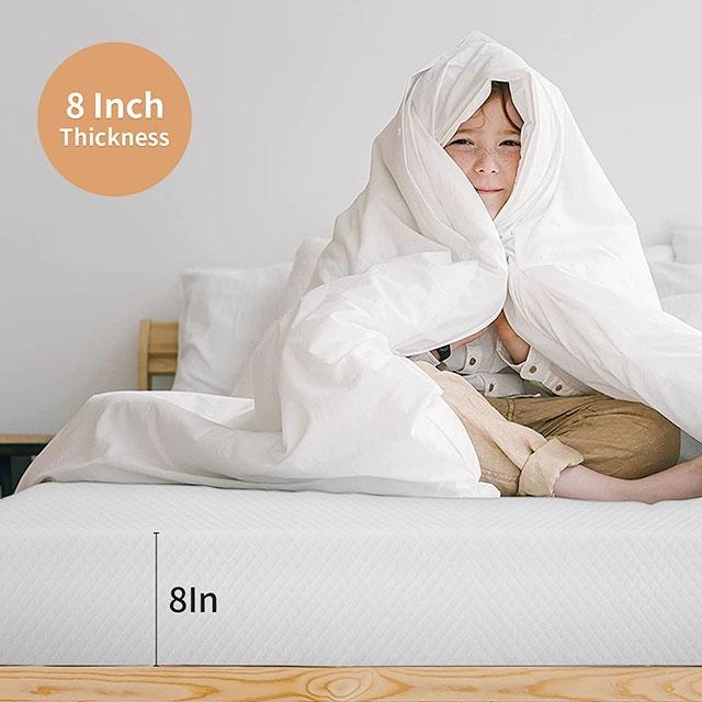 Artemisia 8" Memory Foam Mattress White - My Sweet Home Furniture (Queens, NY)