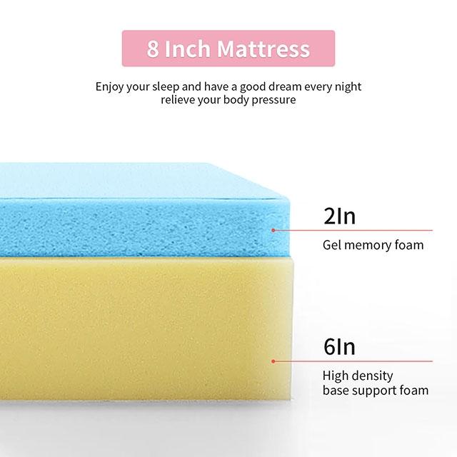 Artemisia 8" Memory Foam Mattress White - My Sweet Home Furniture (Queens, NY)