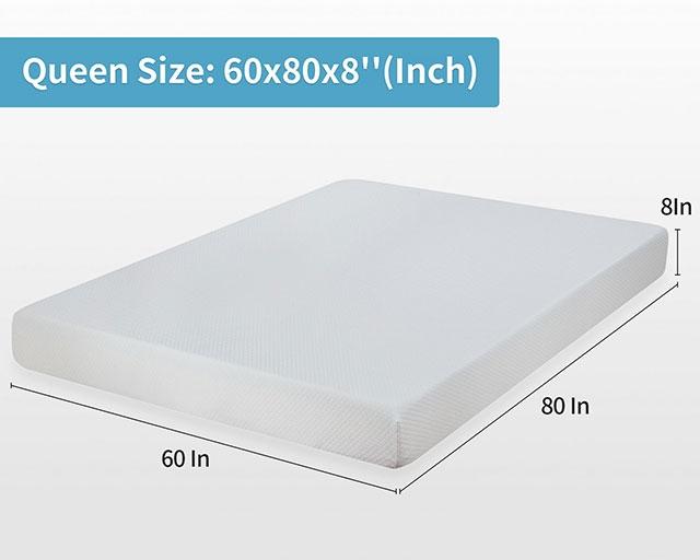 Artemisia 8" Memory Foam Mattress White - My Sweet Home Furniture (Queens, NY)