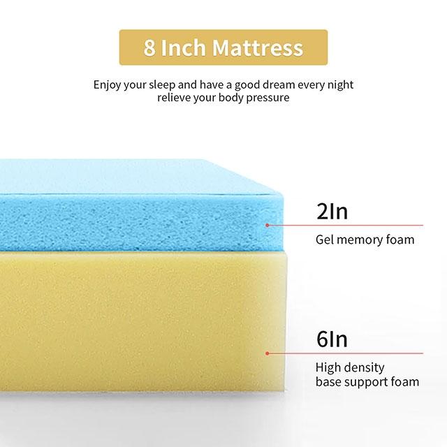 Artemisia 8" Memory Foam Mattress White - My Sweet Home Furniture (Queens, NY)
