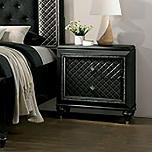Demetria Metallic Gray Night Stand - My Sweet Home Furniture (Queens, NY)