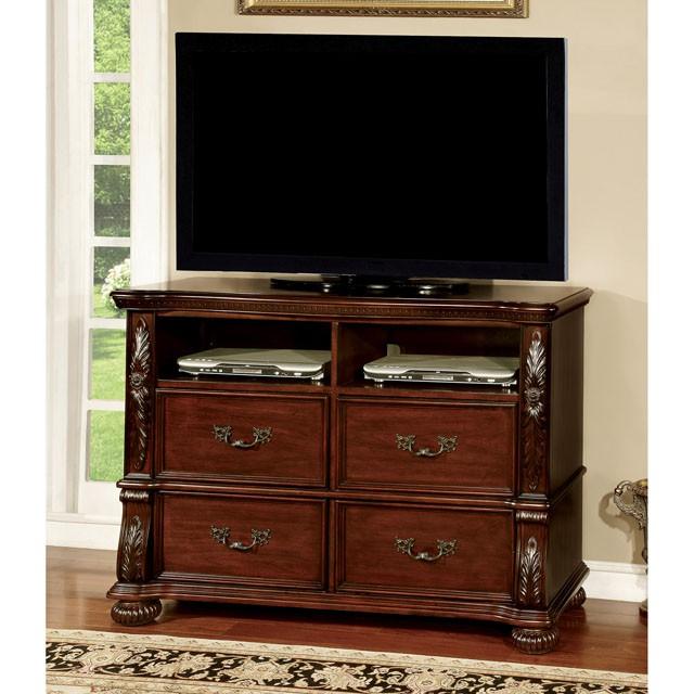 ARTHUR Brown Cherry Media Chest - My Sweet Home Furniture (Queens, NY)