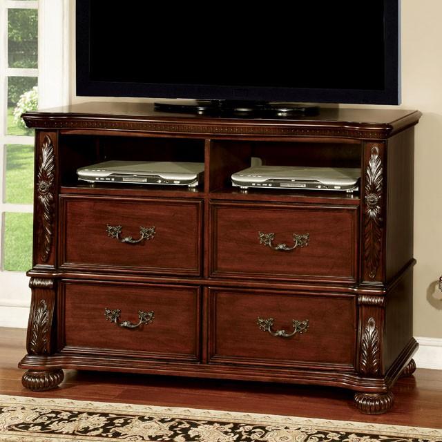 ARTHUR Brown Cherry Media Chest - My Sweet Home Furniture (Queens, NY)