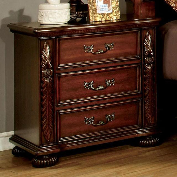 ARTHUR Brown Cherry Night Stand - My Sweet Home Furniture (Queens, NY)