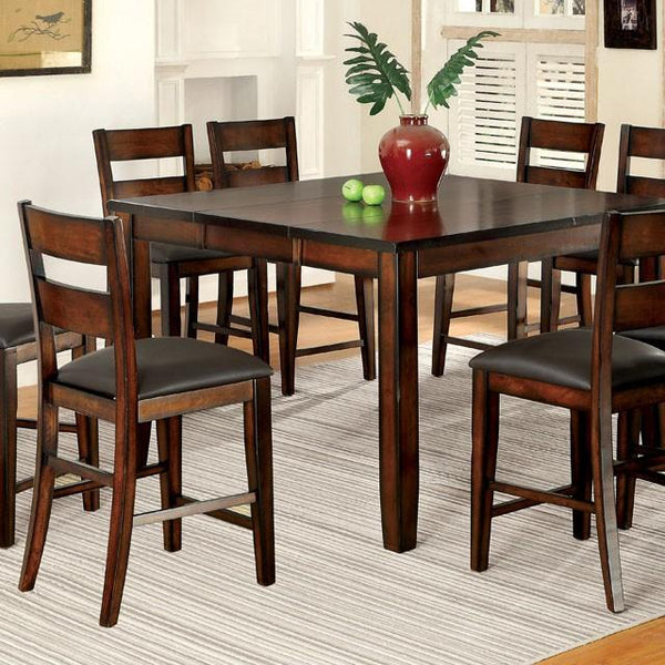 DICKINSON II Dark Cherry Counter Ht. Table w/ 18" Leaf - My Sweet Home Furniture (Queens, NY)