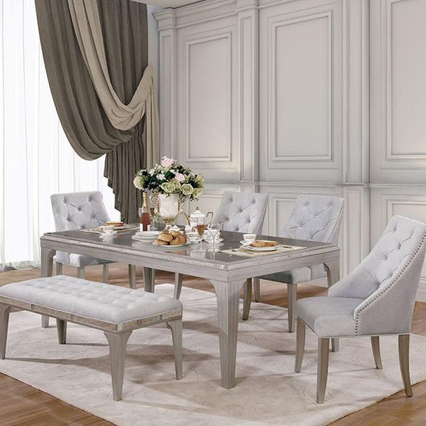 DIOCLES Silver/Gray Dining Table - My Sweet Home Furniture (Queens, NY)