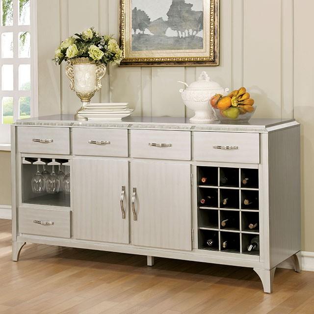 DIOCLES Silver/Gray Server - My Sweet Home Furniture (Queens, NY)