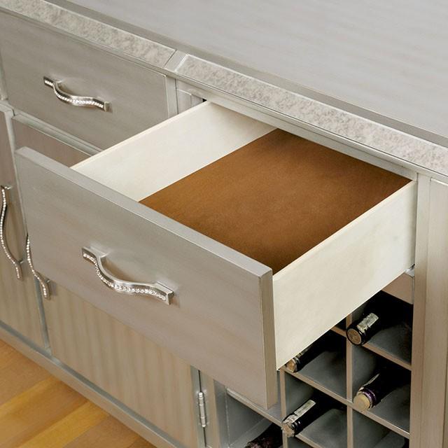 DIOCLES Silver/Gray Server - My Sweet Home Furniture (Queens, NY)