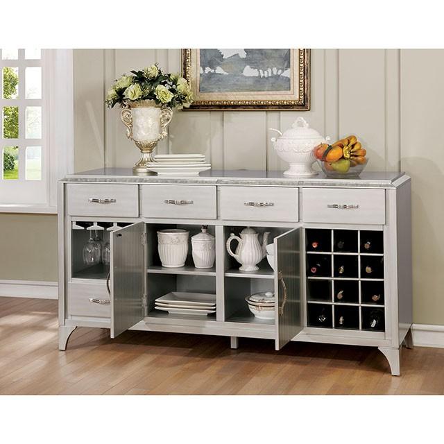 DIOCLES Silver/Gray Server - My Sweet Home Furniture (Queens, NY)